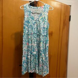 Lilly Pulitzer Tropical Print Top in Green and Pink